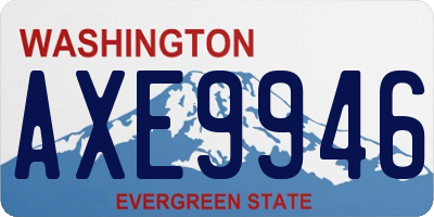 WA license plate AXE9946