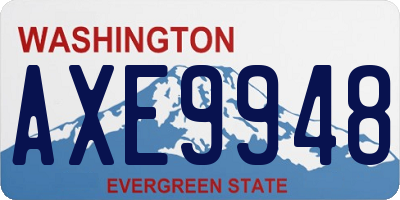 WA license plate AXE9948