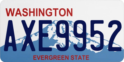 WA license plate AXE9952