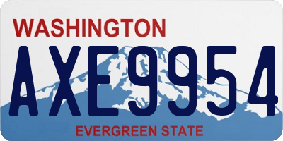 WA license plate AXE9954