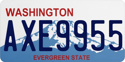 WA license plate AXE9955