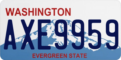 WA license plate AXE9959