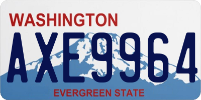 WA license plate AXE9964