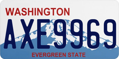 WA license plate AXE9969