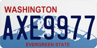 WA license plate AXE9977