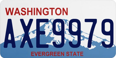 WA license plate AXE9979