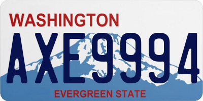 WA license plate AXE9994