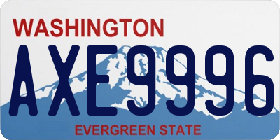 WA license plate AXE9996