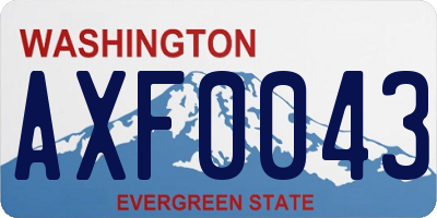WA license plate AXF0043