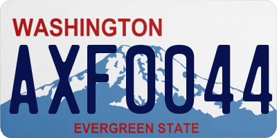 WA license plate AXF0044