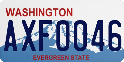 WA license plate AXF0046