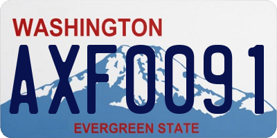 WA license plate AXF0091
