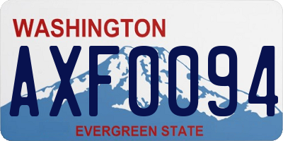 WA license plate AXF0094