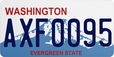 WA license plate AXF0095