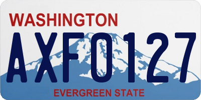 WA license plate AXF0127