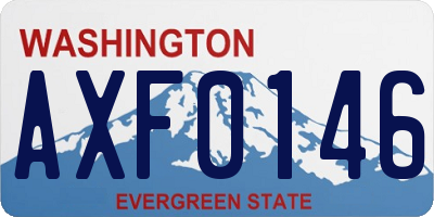 WA license plate AXF0146