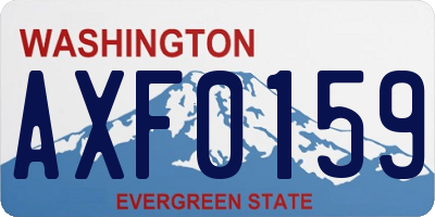 WA license plate AXF0159