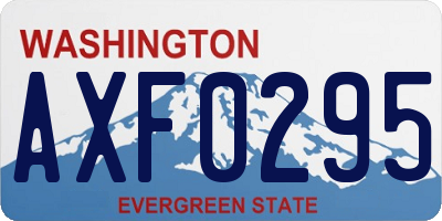 WA license plate AXF0295