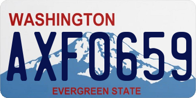 WA license plate AXF0659