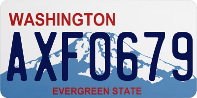 WA license plate AXF0679
