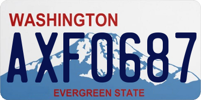 WA license plate AXF0687