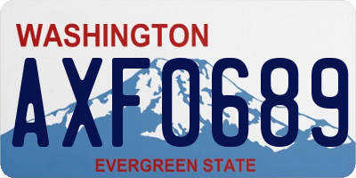 WA license plate AXF0689