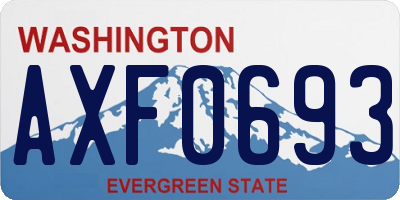WA license plate AXF0693