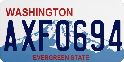 WA license plate AXF0694