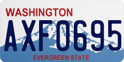 WA license plate AXF0695