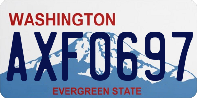 WA license plate AXF0697