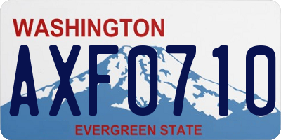 WA license plate AXF0710