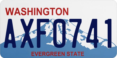 WA license plate AXF0741