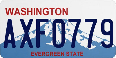 WA license plate AXF0779
