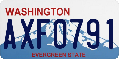 WA license plate AXF0791