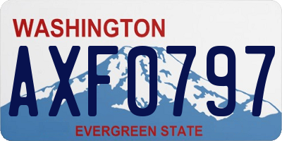 WA license plate AXF0797
