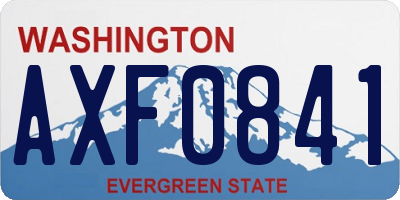 WA license plate AXF0841