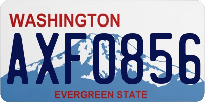 WA license plate AXF0856