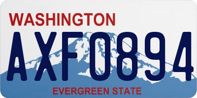 WA license plate AXF0894