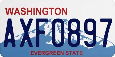 WA license plate AXF0897