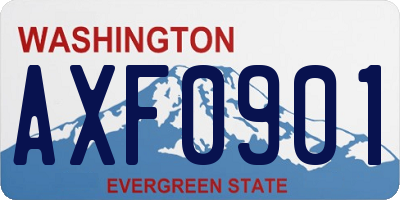 WA license plate AXF0901