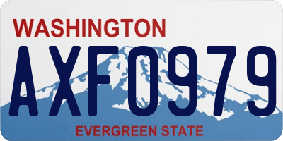 WA license plate AXF0979
