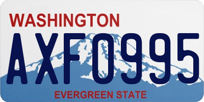 WA license plate AXF0995