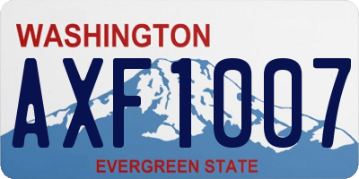 WA license plate AXF1007