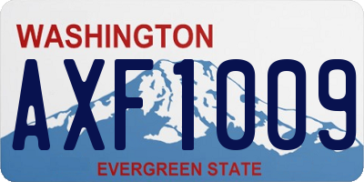 WA license plate AXF1009