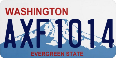 WA license plate AXF1014