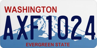 WA license plate AXF1024