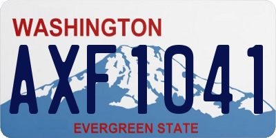 WA license plate AXF1041