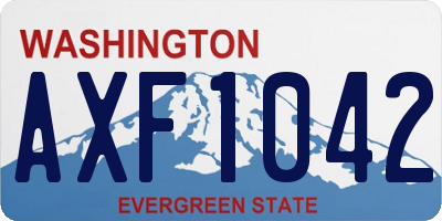 WA license plate AXF1042
