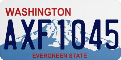 WA license plate AXF1045