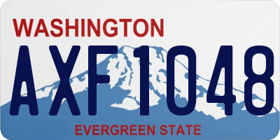 WA license plate AXF1048